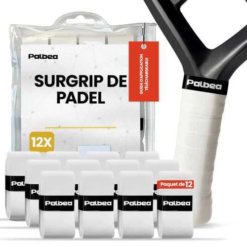 Palbea Surgrip de Padel Blanc Très Adhésif - Paquet de 6/12pièces. - NO-AD